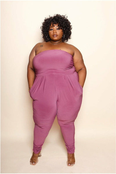 Cling to Nesha Plus Size Jumpsuit - Nore's Fashion