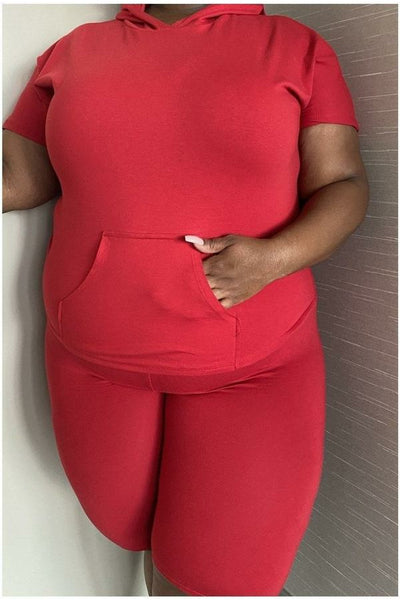 2 piece plus size biker set - Nore's Fashion