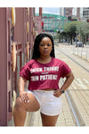Thick Thighs Thin Patience Crop Top - Nore's Fashion
