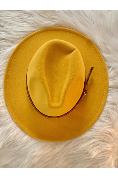 Fedora Hats with solid brown leather strap - Nore's Fashion