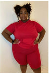 2 piece plus size biker set - Nore's Fashion