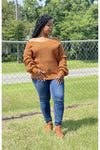 Go Deep V-neck Waffle Sweater - Nore's Fashion