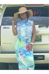 Elaine Multicolor Halter Dress - Nore's Fashion